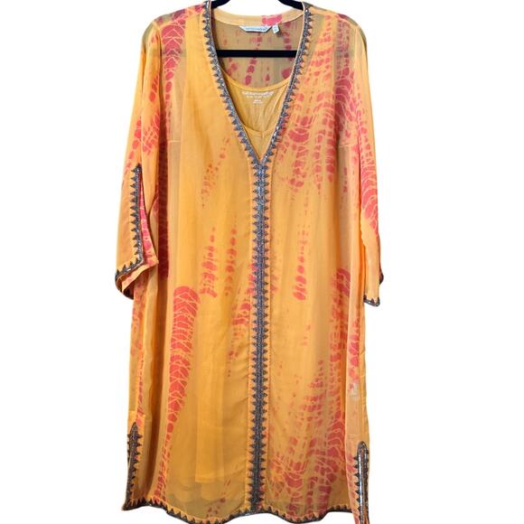 Soft Surroundings Dresses & Skirts - Soft Surroundings 2Pcs Sheer over dress and soft stretchy Cami dress M